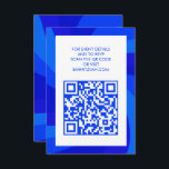 Modern Swirl Star of David QR Code Bar Bat Mitzvah Enclosure Card<br><div class="desc">Perfect enclosure or RSVP card for a bat mitzvah, bar mitzvah or other Jewish celebration! Hand made art for you. FULLY CUSTOMIZABLE! Click on “Personalize” above to edit the text and add your link to the QR code. Click "edit using design tool" to adjust the fonts, colours and placements and...</div>