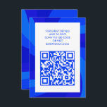 Modern Swirl Star of David QR Code Bar Bat Mitzvah Enclosure Card<br><div class="desc">Perfect enclosure or RSVP card for a bat mitzvah, bar mitzvah or other Jewish celebration! Hand made art for you. FULLY CUSTOMIZABLE! Click on “Personalize” above to edit the text and add your link to the QR code. Click "edit using design tool" to adjust the fonts, colours and placements and...</div>