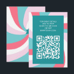 Modern Swirl Star of David QR Code Bar Bat Mitzvah Enclosure Card<br><div class="desc">Perfect enclosure or RSVP card for a bat mitzvah, bar mitzvah or other Jewish celebration! Hand made art for you. FULLY CUSTOMIZABLE! Click on “Personalize” above to edit the text and add your link to the QR code. Click "edit using design tool" to adjust the fonts, colours and placements and...</div>