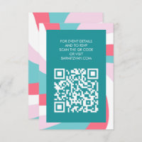 Modern Swirl Star of David QR Code Bar Bat Mitzvah