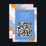 Modern Swirl Star of David QR Code Bar Bat Mitzvah Enclosure Card<br><div class="desc">Perfect enclosure or RSVP card for a bat mitzvah, bar mitzvah or other Jewish celebration! Hand made art for you. FULLY CUSTOMIZABLE! Click on “Personalize” above to edit the text and add your link to the QR code. Click "edit using design tool" to adjust the fonts, colours and placements and...</div>
