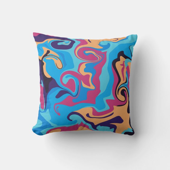 Modern Swirl Throw Pillow (Front)