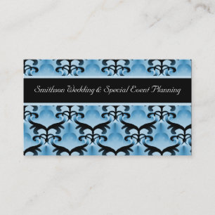 Modern Swirls Business Card, Soft Blue Card