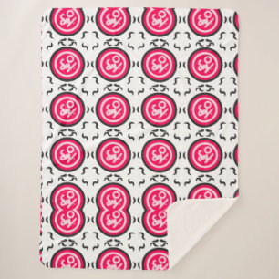 Modern Symbol Pattern Sherpa Blanket
