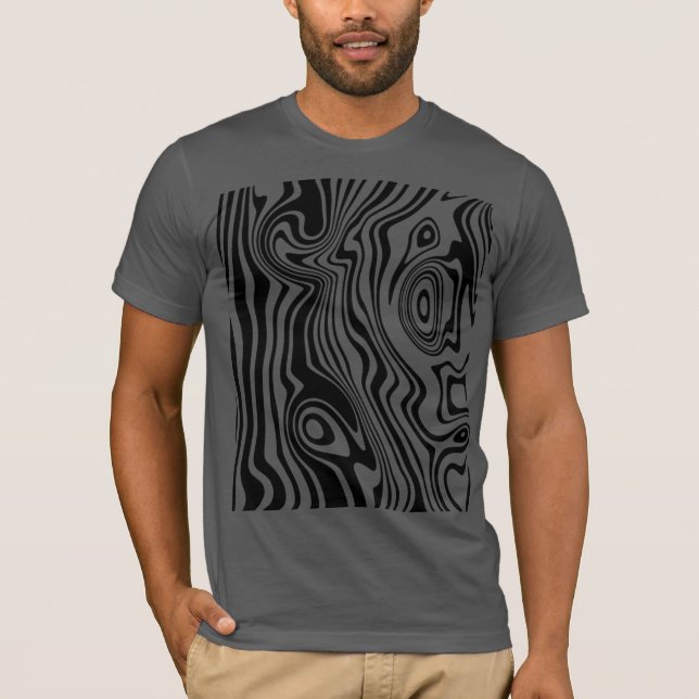 Modern T-Shirt Pattern Waves - Choose Colour (Front)