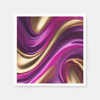 Modern Table Decor-Fuchsia Purple and Gold-
