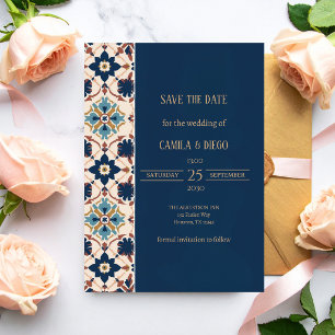 Modern Talavera Heritage Elegant Save the Date