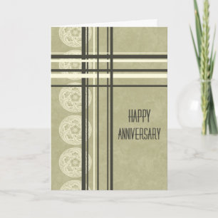 Modern Tan Employee Anniversary Card