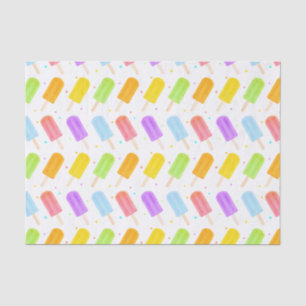 Modern Tasty Summer Watercolour Popsicle Pattern Tissue Paper