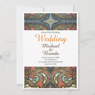 Modern Tattoo Art Wedding Invitation
