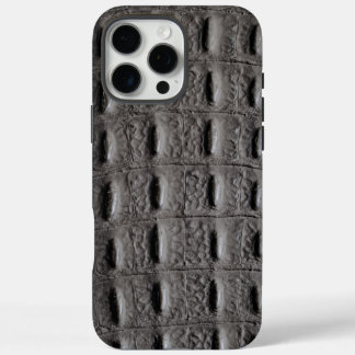 Modern Taupe Croc Leather Texture iPhone 16 Pro Max Case