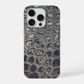 Modern Taupe Croc Leather Texture iPhone 15 Pro Case