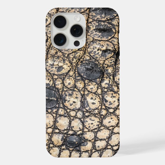  Modern Taupe Croc Leather Texture iPhone Case (Back)