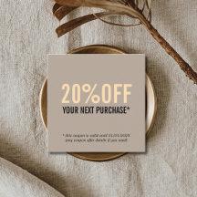 Modern Taupe Golden Yellow Bold Coupon