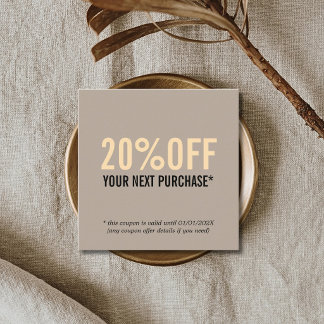 Modern Taupe Golden Yellow Bold Coupon