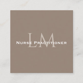 Modern Taupe Square Business Branding Calling Card