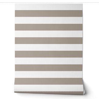 Modern Taupe Stripes  Wallpaper