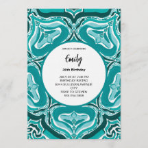 Modern Teal Abstract Pattern