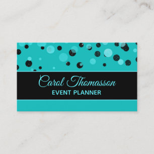 Modern Teal and Black All Purpose Business Card