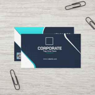 Modern Teal Black Professional Business Card