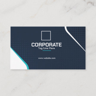 Modern Teal Black Professional Business Card