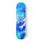 Modern teal blue green white watercolor wolf