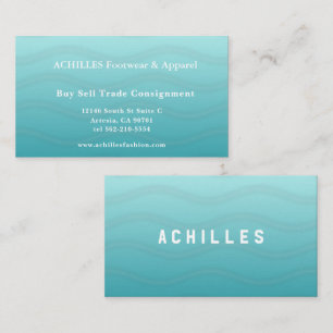 Modern Teal Gradient Flow Business Card