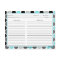 Modern Teal Grey Black Circles Recipe Cards