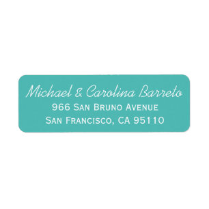 Modern Teal Labels