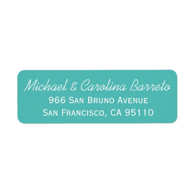 Modern Teal Labels (Front)