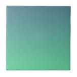 Modern Teal Mint Green Ombre Tile<br><div class="desc">This ceramic tile features a simple trendy green ombre design from teal to mint green shade.</div>