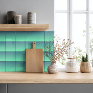 Modern Teal Mint Green Ombre Tile