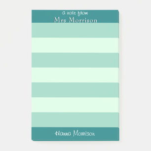 Modern Teal Office School Teacher Mom Student Post-it Notes