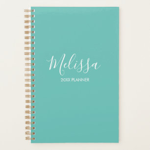 Modern Teal Personalized Planner