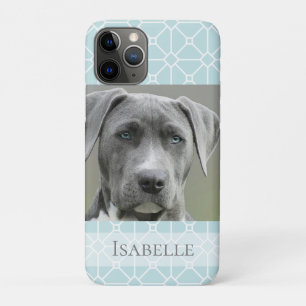 Modern Teal Turquoise White Photo Personalized iPhone 11 Pro Case