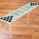 Modern Team Bride Groom Sage Wedding Beer Pong Table<br><div class="desc">A fun monogrammed sage green beer pong table for your wedding events and newlywed life featuring cup layouts,  your names and wedding date,  team bride and groom sides,  and script  and modern typography.</div>