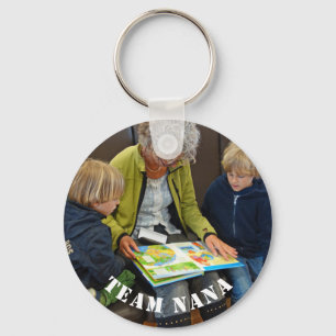 Modern Team Nana Custom Photo Keychain