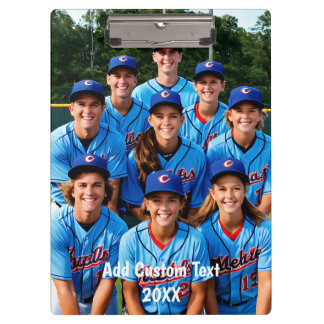 Modern team photo coach Family photo personalized  Clipboard
