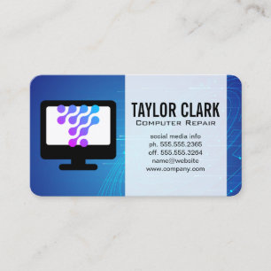 Modern Tech   AI   Computer Repair Business Card