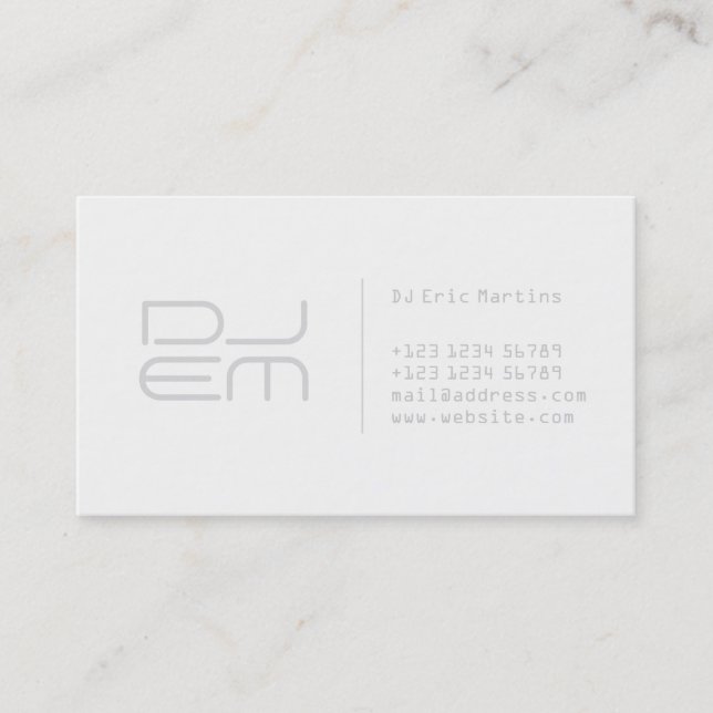 Modern tech futuristic business card (Front)