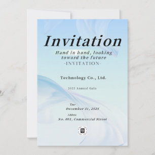 Modern Tech Light Blue Corporate Gala Invitation –