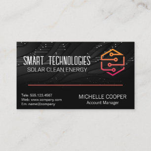 Modern Tech Logo   Circuit Board Background Business Card