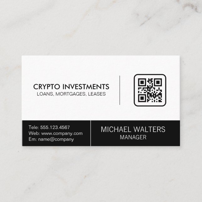 Modern Tech | QR Code Business Card (Front)