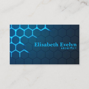 Modern technology background with hexagonal business card