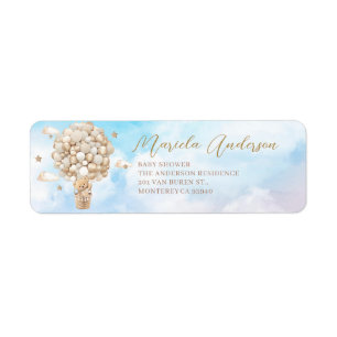 Modern teddy bear watercolor bReturn Address Label