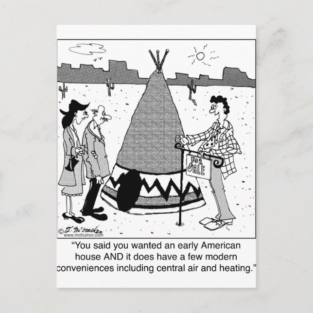 Modern Tee Pee has Central Air & Heating Postcard (Front)