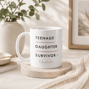Modern Teen Daughter Survivor Personalized Coffee Mug