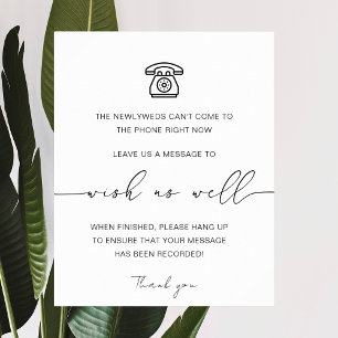 Modern Telephone Guestbook   Audio Guestbook Sign