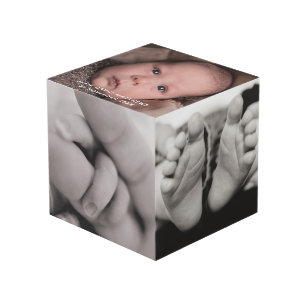 Modern Template Baby Family Photos Cube