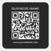 Modern Template Custom Business QR Code Black